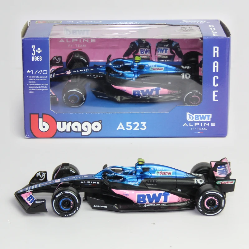 

Bburago 1:43 F1 2023 A523 #10 Pierre Gasly Alpine F1 Team #31 Esteban Ocon Alloy Die Cast Car Model Toy Competition vehicles