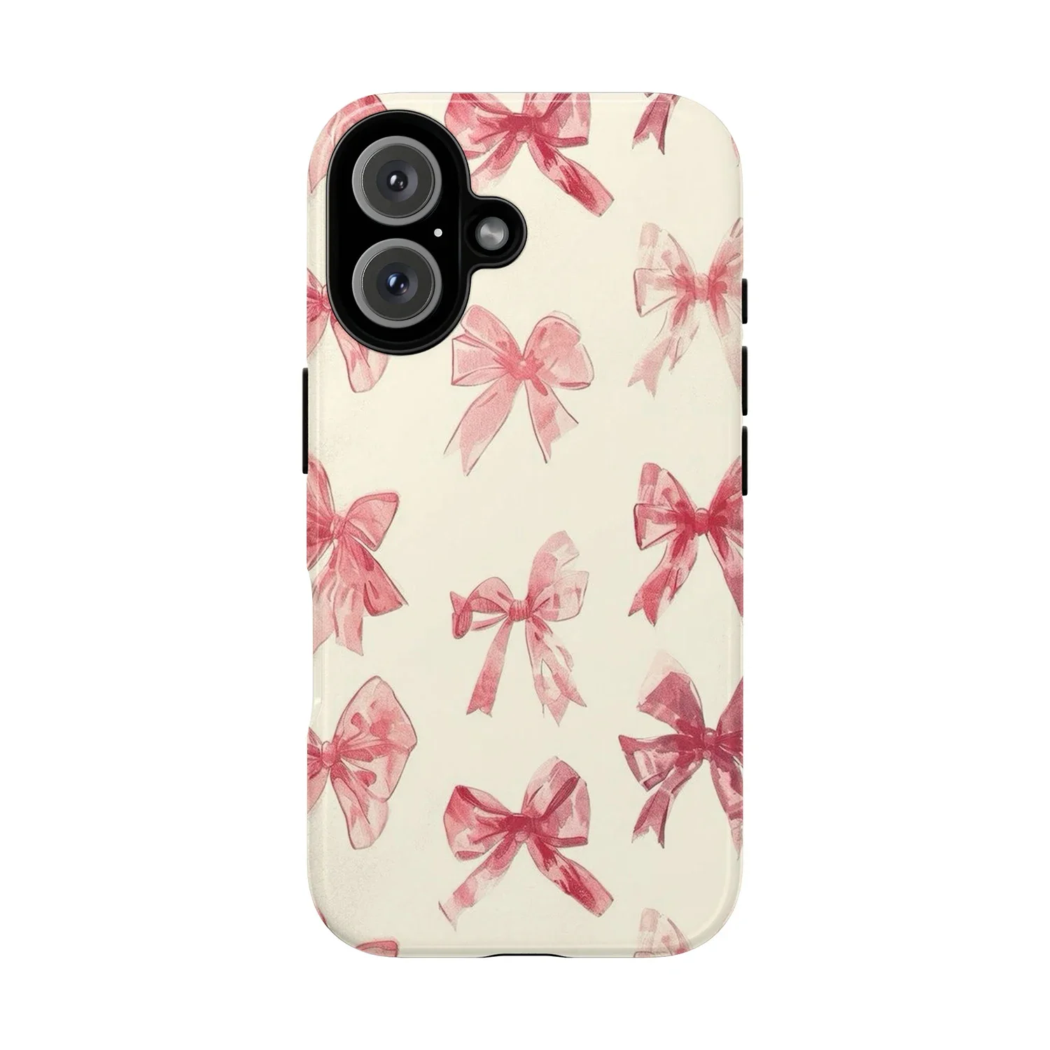 Funda de teléfono resistente con lazos de cinta rosa para Iphone 16 15 14 13 12 11 Pro Max 13Mini 12Mini XSMAX XR X 7 8 Plus