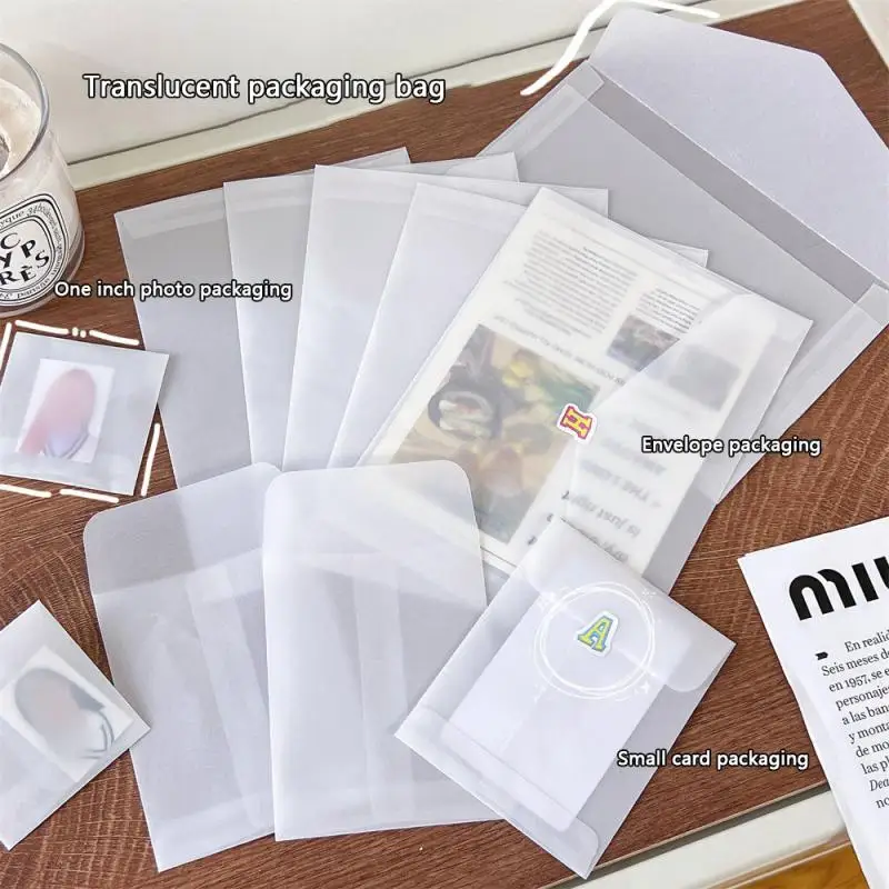 1/3/5PCS Translucent Storage Bag 3 Options Durable And Environmentally Friendly Translucent Packing Bag Water Proof Stationery