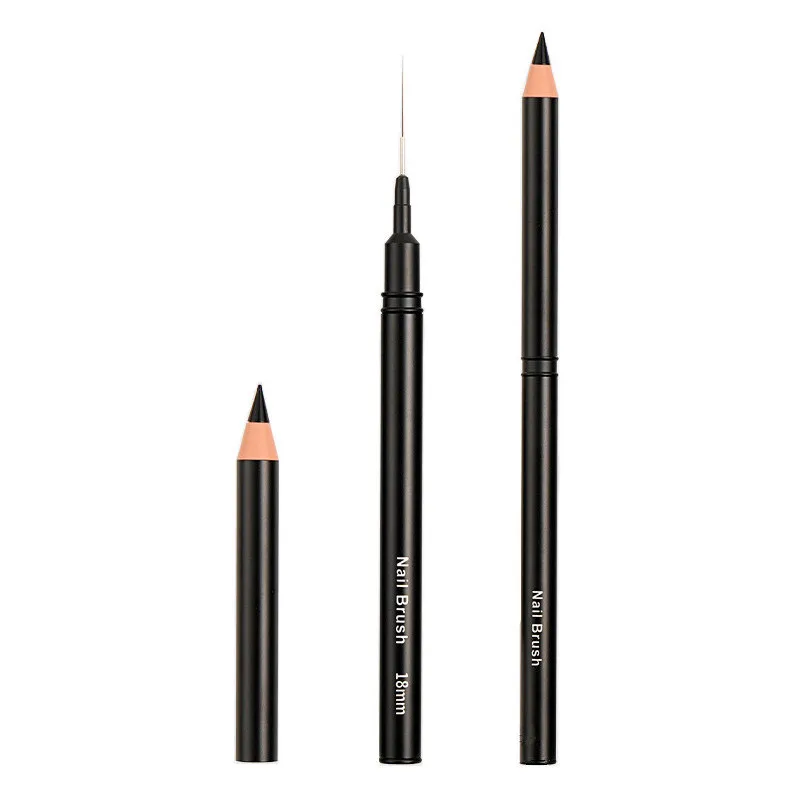 1/6 SZT. Różowy Pędzelek do Zdobienia Paznokci, Pędzel do Żelu UV, Pędzelki do Rysowania, Kryształowe Malowanie, Narzędzie do Manicure