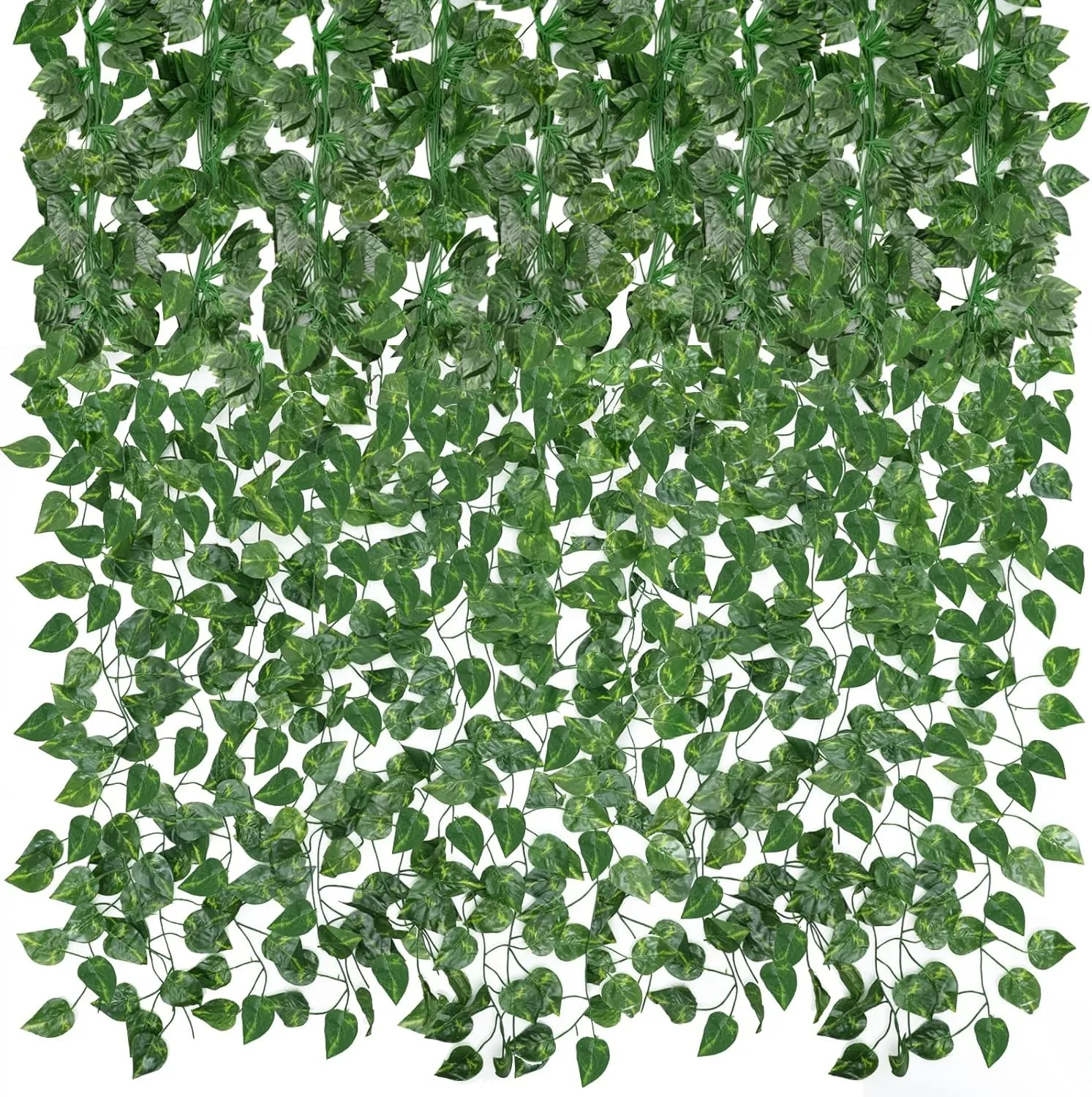 2/4/6/8/10M Künstliche Efeu-Lichterkette mit grünen Blättern für Zuhause, Hochzeit, hängende Girlande, künstliche Pflanzen-Dekoration – Detail 6