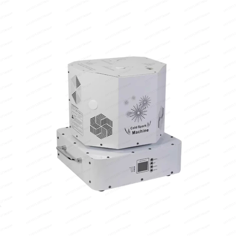 

White Wedding 1300W Double Head 360 Moving Head Remote Control DMX Sparkler Fire Fountain Cold Spark Machine