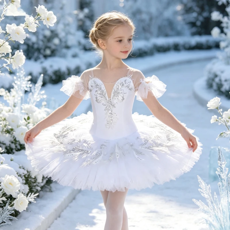 white-swan-ballet-tutu-dress-off-shoulder-mesh-sleeve-silver-sequin-feather-decor-professional-stage-performance-dance-costume