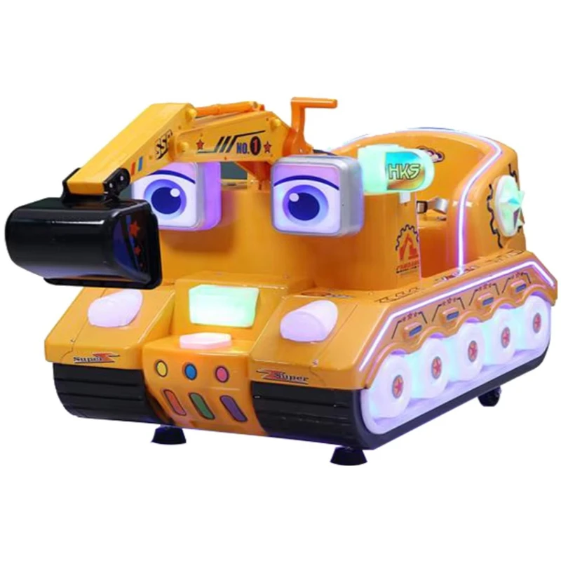 Excavator simulator electric car kids riding swing car arcade coin racing hot kids