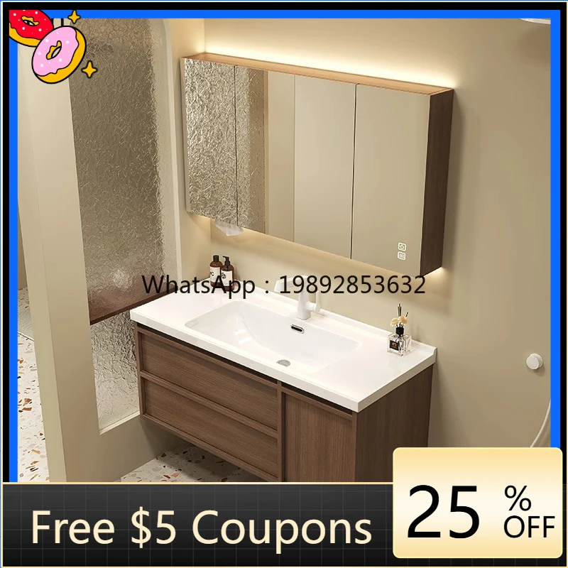 AB bathroom cabinet combination ceramic integrated basin toilet hand wash washbasin cabinet washstand