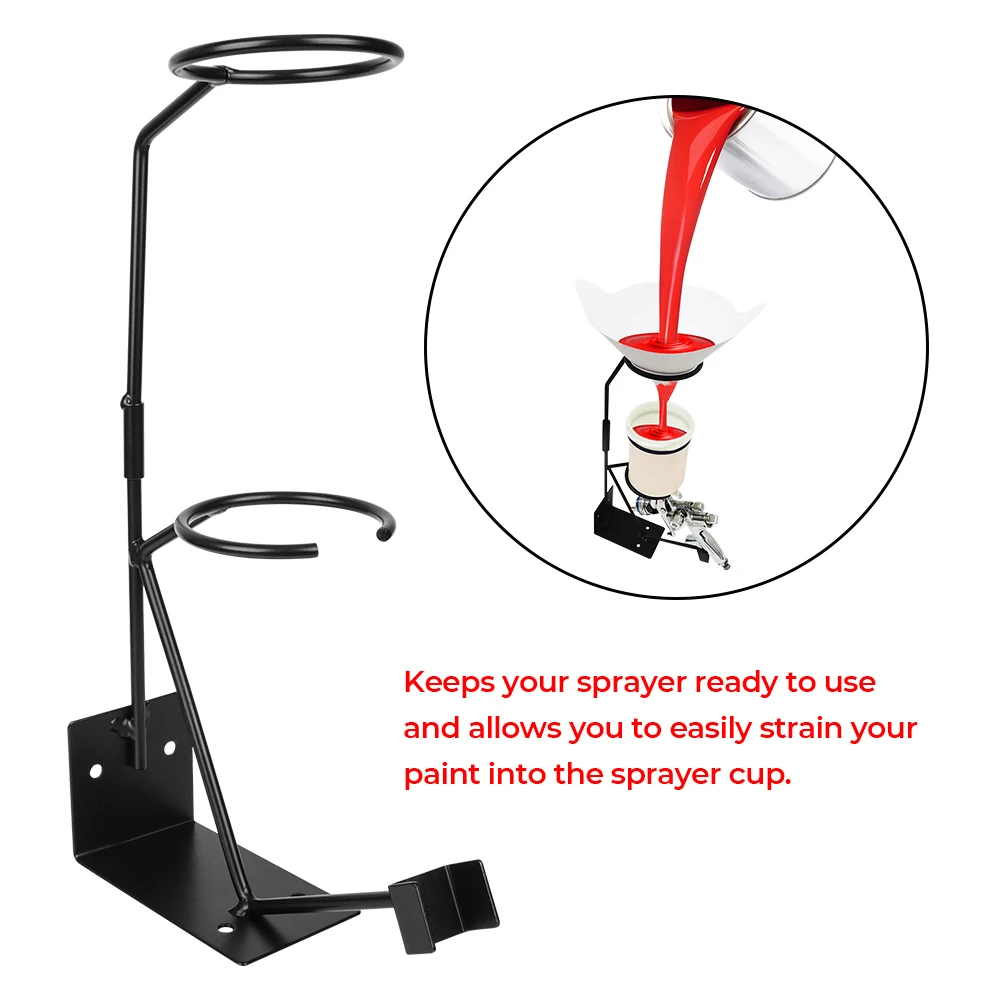 Car Paint Sprayer Stand Bracket Paper Funnel Rack Storage Rack Steel Spray Gun Accessories Spray Gun Holder Household