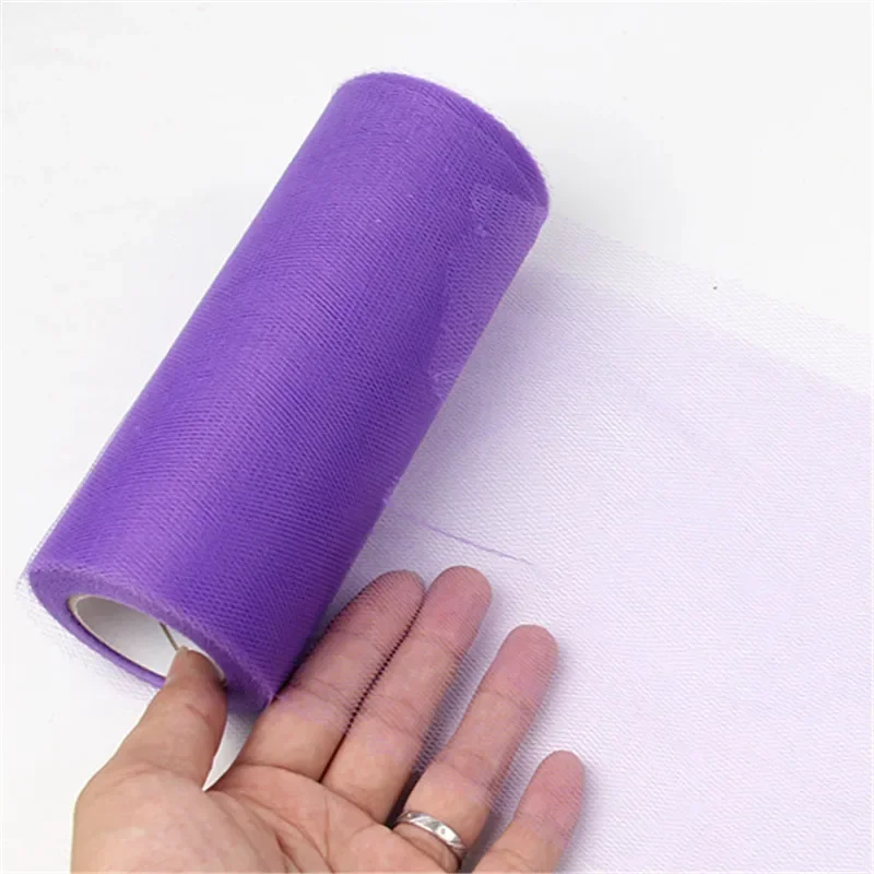 Tulle Roll Width15cm 25Yards Wedding Decoration Roll Spool DIY Fabric Decorative Crafts Christmas Kids Queen Skirts