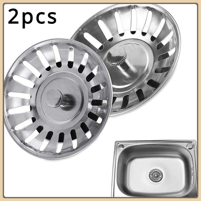 

2pcs Kitchen Sink Strainer Stopper Waste Plug Sink Filter Filtre Sink Strainer Filter Floor Drain Kitchen Tools
