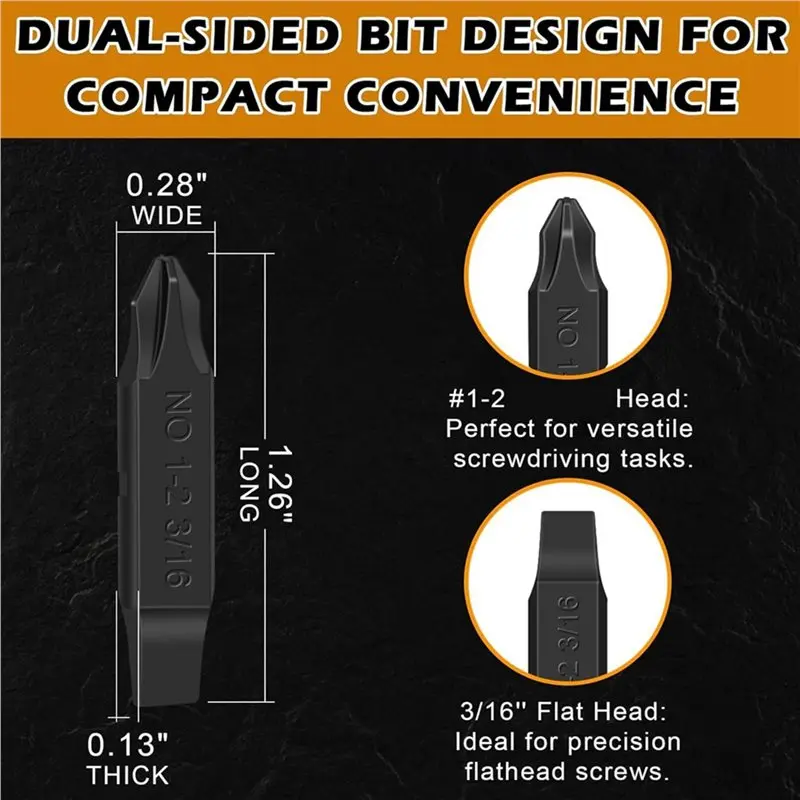 【Big Deal】For Leatherman Multi-Tool Accessories- Double-Sided Screwdriver-Bits(6-Pack)- Includes 1/2" Phillips& 3/16" Flathead - view 6