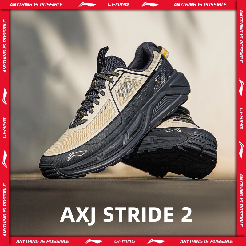 Li-Ning Unisex AXJ STRIDE 2 Outdoor Hiking Shoes  COOL SHELL Breathable Cushioning Rebound LiNing Walking Sneakers AHTW007