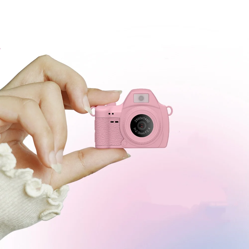 POVCAN Mini-Kamera 1440p 2K HD-Videoaufnahme S161 Tragbare Kinderkamera Ultra-Kompakter Taschen-DV-Videorekorder mit Lampe