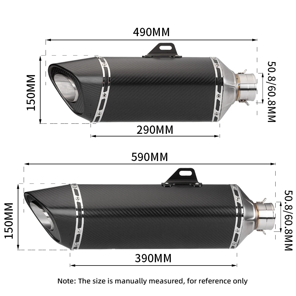 كاتم صوت عالمي للدراجات النارية ، أنبوب العادم ، معدل لكاتم صوت Yoshimura GP ، ألياف الكربون ، جودة عالية