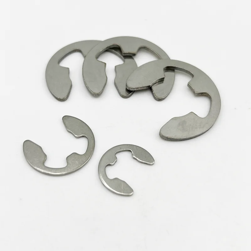 320/215 Stück E-Clip-Unterlegscheibe 304 A2 Edelstahl-Sicherungsring-Unterlegscheibe E-förmiger Außensicherungsring Sicherungsring für Schaft-Kit M1,5 ~ M15 – Detail 4