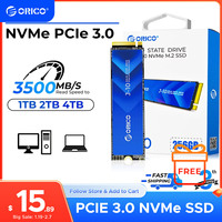 ORICO M.2 NVMe SSD 1TB PCIe3.0 3500MB/s 2280 PCIe Gen3x4 NVMe Internal Solid State Drive for Laptop/Desktop 3D NAND TLC/QLC