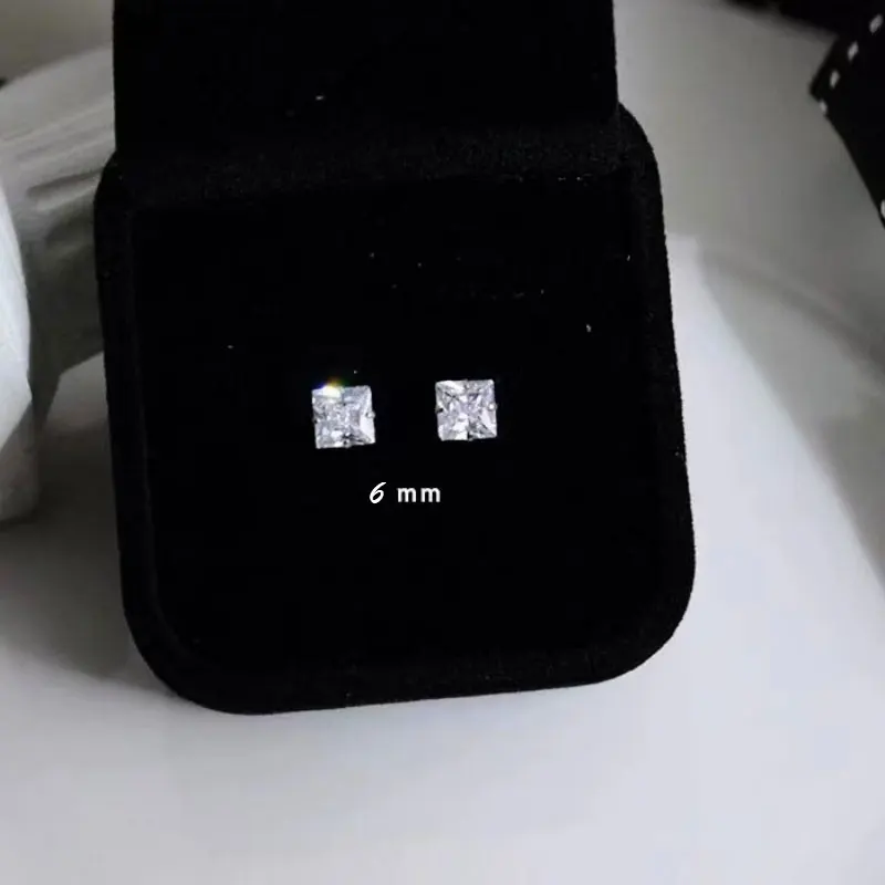 SOMILIA Fashion 100% 925 Sterling silver Stud Earrings, Paired With Cubic AAAAA Zirconia Women's Crystal Earrings DIY Jewelry