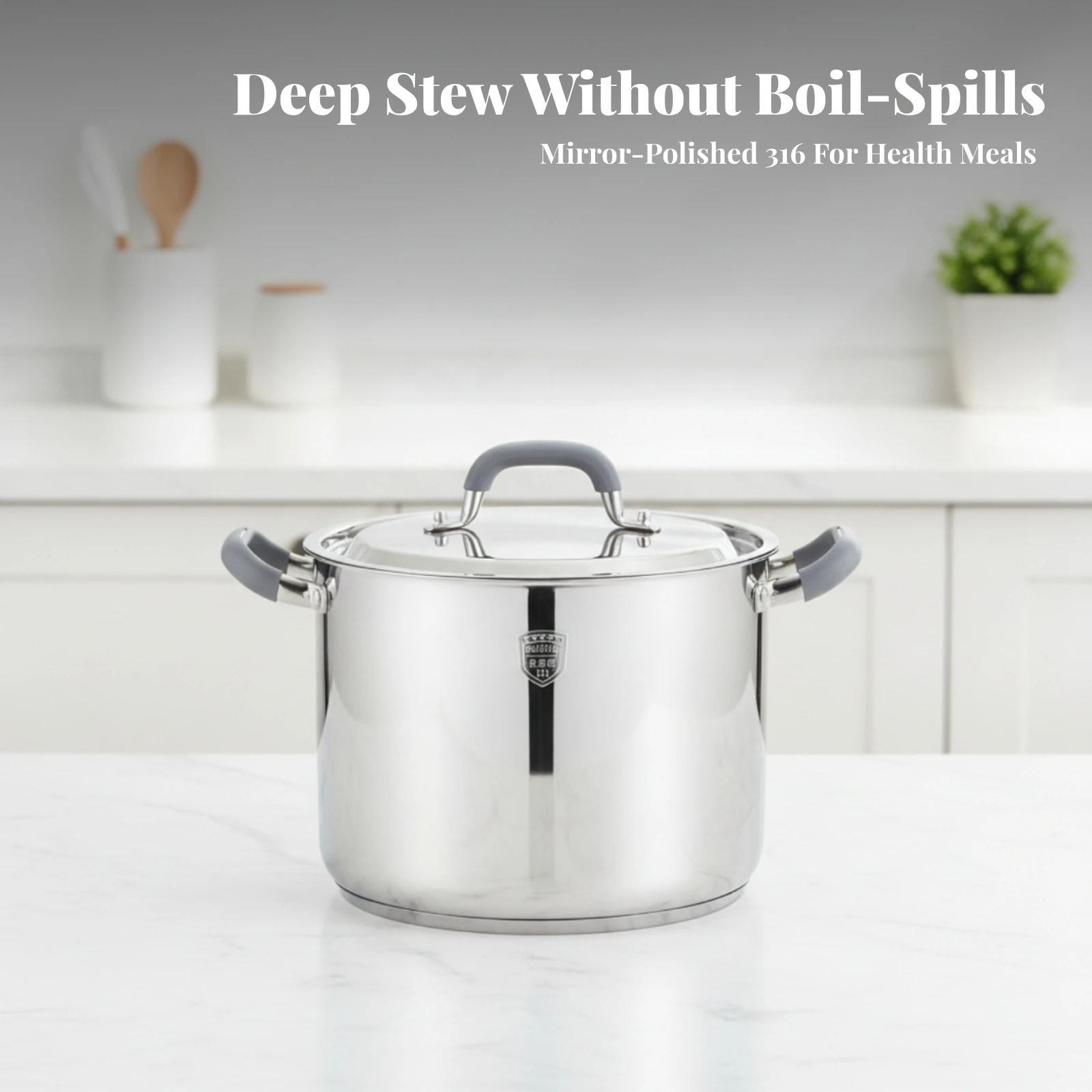 Stainless Steel Stockpot Heavy Duty Cooking Pot with Lid Stock Pot with Lid Uncoated for Home Cooks