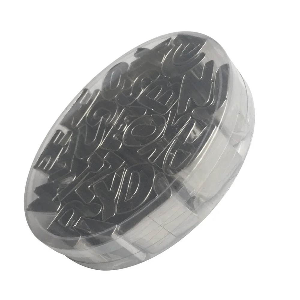 

26pcs Stainless Steel Alphabet Letter Cutters Cake Cookie Biscuit Baking Kitchen Tool Set Dishwasher Safe Easy Cleanup