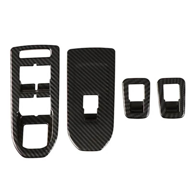 Carbon Fiber Window Glass Lift Button Trim Switch Cover Door Armrest Panel Sticker for VW Golf 8 MK8 2020