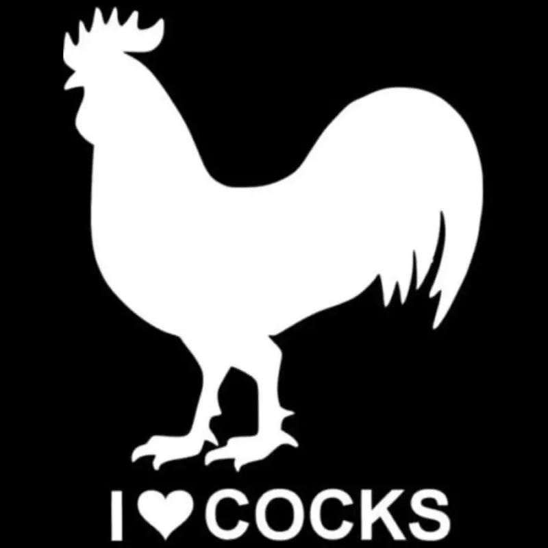 15.7CM*12.4CM Exterior Accessories I Love Cocks Funny Decal Sticker Car Truck Black or Sliver Color  Stylings