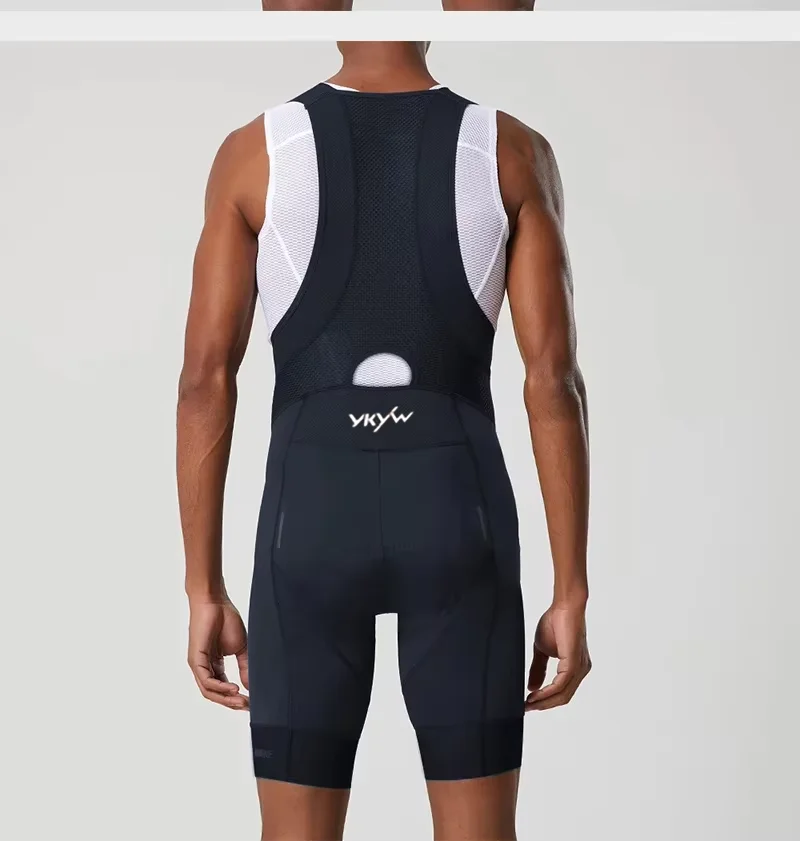 YKYWBIKE Herren-Radtrikot-Shorts für den Sommer 7H Paris HP Gepolsterte Elastische Atmungsaktive Rennrad-Fahrrad-Trägerhose – Detail 15