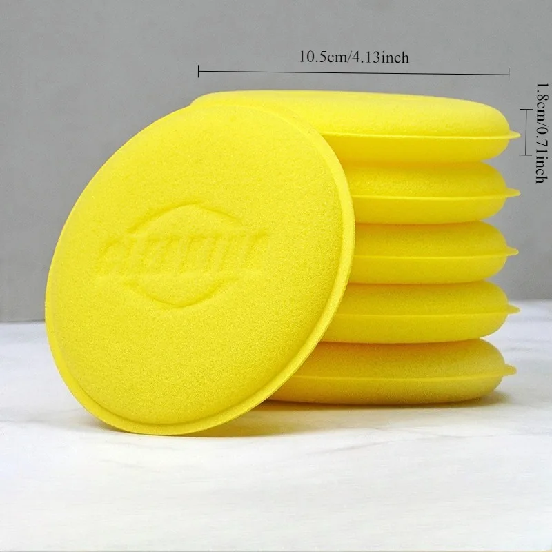 1-24 pièces éponge en mousse pour voiture tampons applicateurs de cire éponges de polissage de détail automobile tampons de polissage de cire de lavage de voiture Kit de nettoyage 10cm