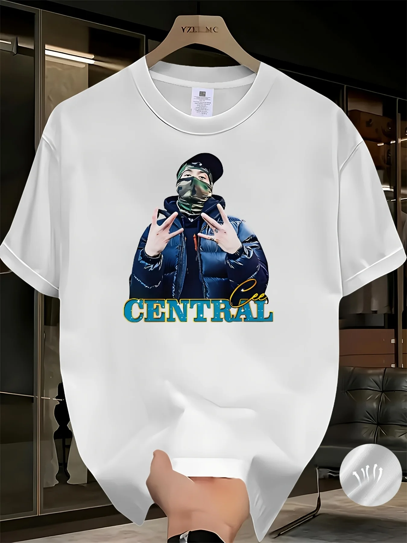 Unisex 100% T-Shirt by Central Cee for Men and Women, Comfortable, Year-Round Casual Streetwear Must-Have, Versatile Style for Every Season, Budget-Friendly Everyday Apparel & Ideal Gift