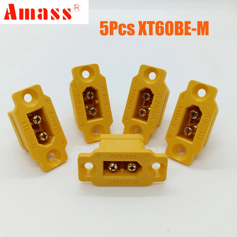 5pairs/5/10pcs Amass Yellow XT60BE-M Male XT60BE XT60H Bullet Connector Wire Cable Plug For RC FPV Charger Battery Motor ESC