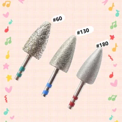 #60 #130 #180 Diamond Pedicure Drill Bit 3/32