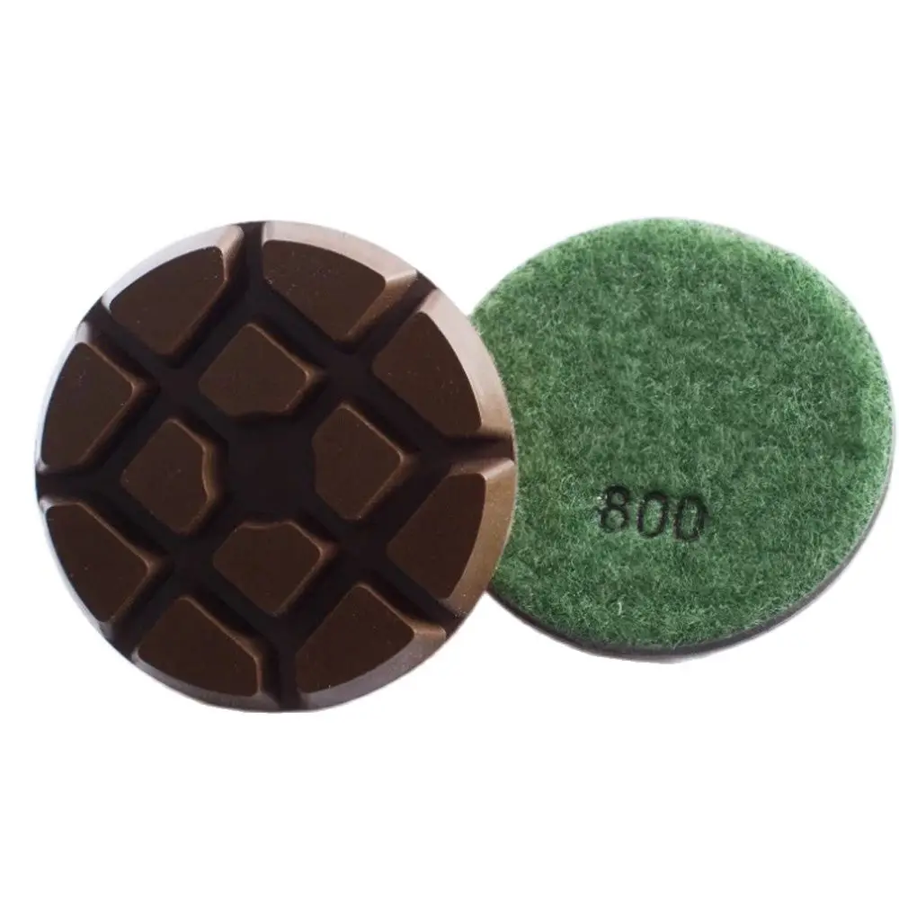 

9 Pieces Set Copper Bond Hybrid Transitional Diamond Floor Polishing Pad 10mm Thick