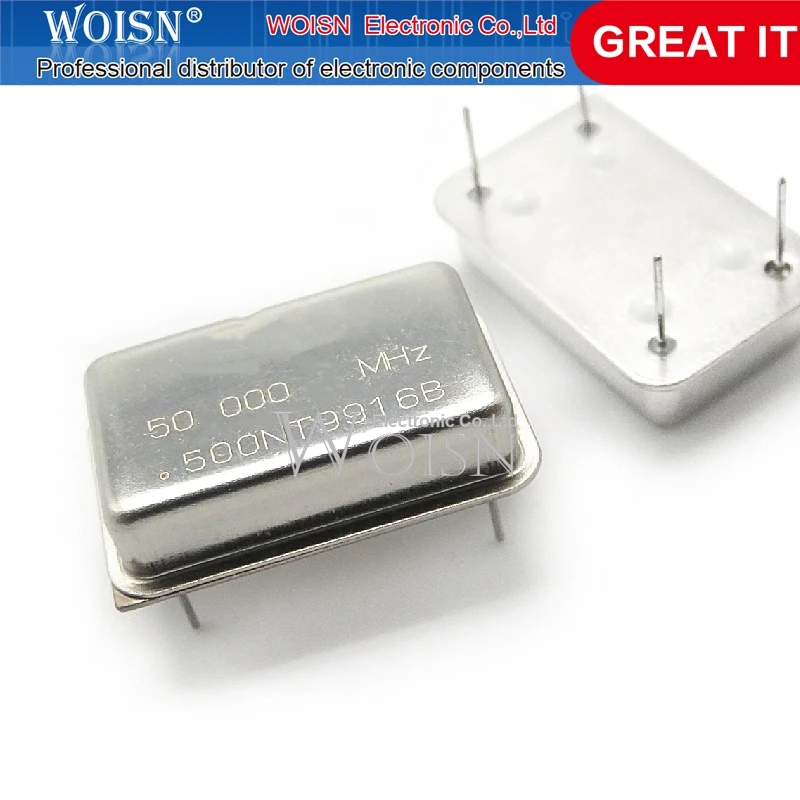 직사각형 인라인 액티브 크리스털 발진기, 50M 50MHZ 50.000MHZ DIP-4