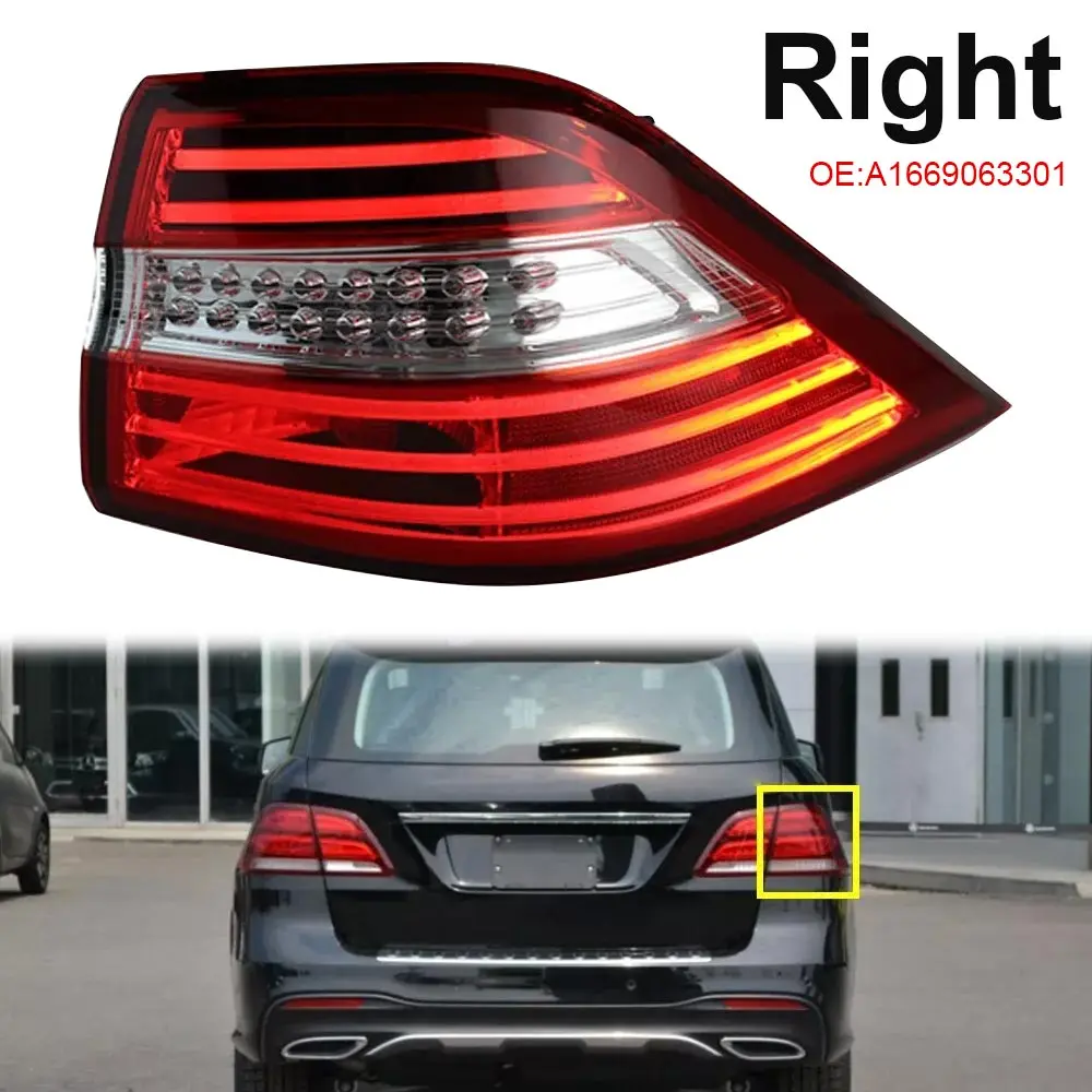 NEW For 2012-2015 Mercedes Benz W166 ML350 ML550 LED L+R Outer Side Taillights