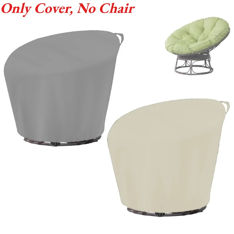210/420D Oxford Outdoor Papasan Egg Chair Cover Waterproof Anti-UV All Weather Patio Round Lounge Protector for Garden Backyard