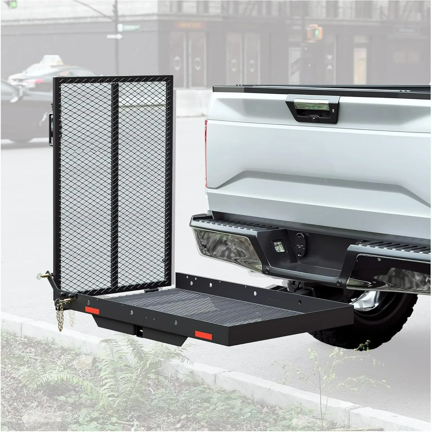 

New Mobility Carrier Ramp Hitch Mounted for Wheelchair Electric Scooter with Rack Ramp 400 lbs (halloween & car accessories)