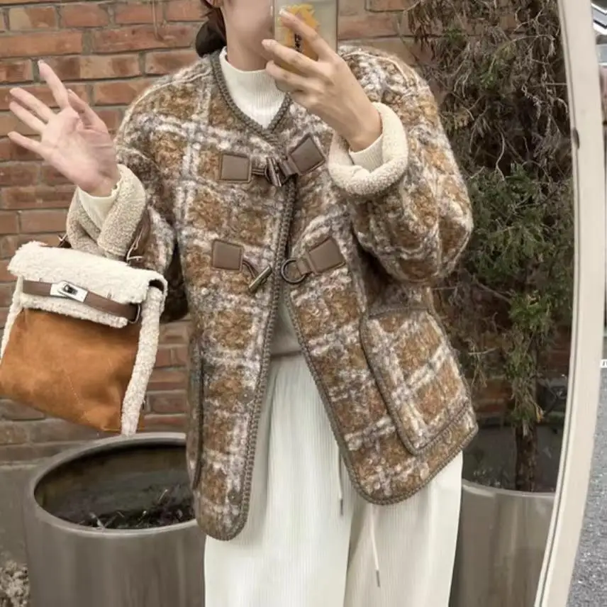 

Lamb Wool Jacket Autumn Woman Sportwear Athletic Clothing Gymnastic Attire Exercise Apparel Physical Training Garments Bodily GF