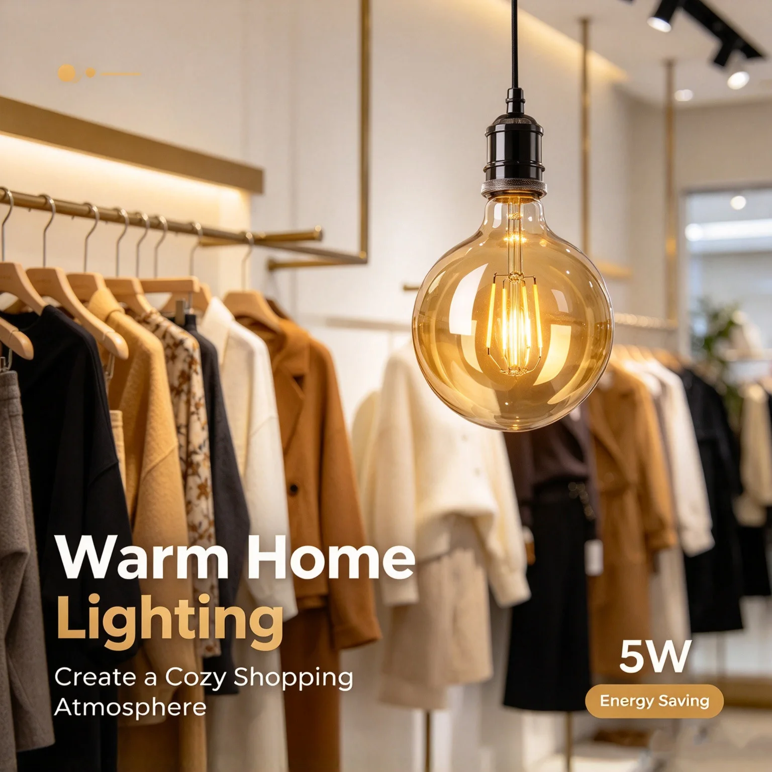 Vintage LED Filament Edison Bulb G125 Globe E27 5W AC220V 2700K Warm Amber Glass Retro Lamp 1 PC For Home Cafe Pendant Lighting - view 4