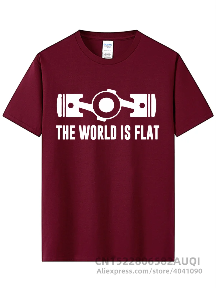 The World Is Flat Engine T Shirt Short Sleeve Print T-shirts New Style O-neck Cotton 3d T Shirts