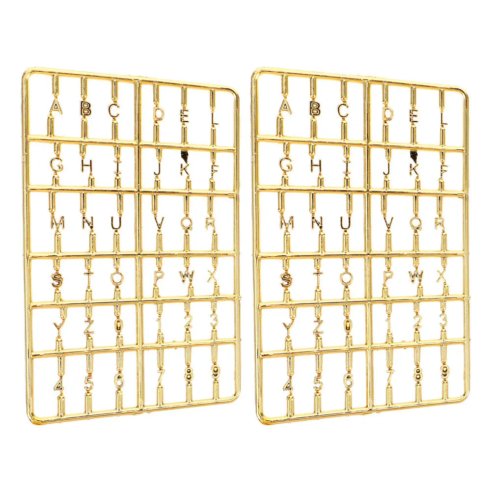 

2Pcs Miniature Door Letters Numbers DIY Mini House Number Sign Decorative Front House Number Accessories Door Numbers
