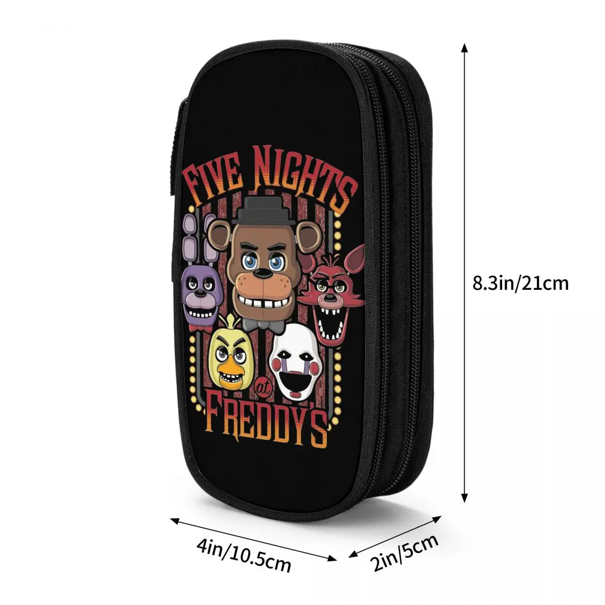 Pizzeria Pencil Case Fnaf Fazbear Pencilcases Pen Holder for Student Large Storage Bags School Supplies Zipper Stationery