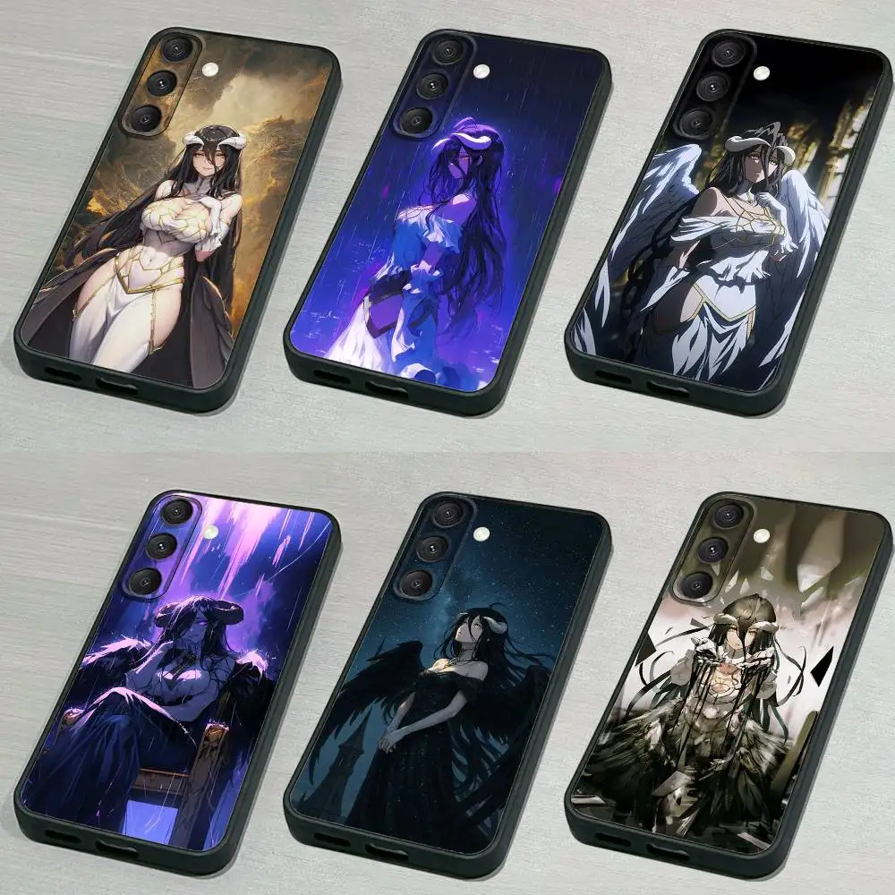 حافظة هاتف A-Albedo Overlord-S لهاتف سامسونج S 25,24,23,22,30,21,10,9,Ultra,Plus,Lite,FE,4,5G حافظة ناعمة سوداء #1