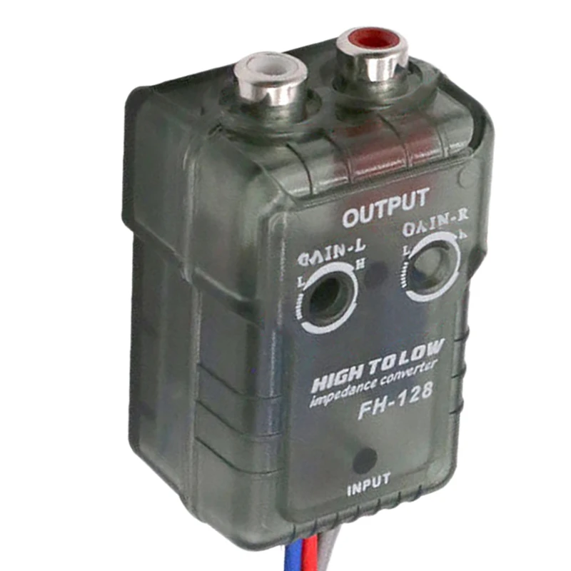 하이 레벨 스피커 신호-로우 레벨 RCA 어댑터, 카 오디오, 하이-로우 서브우퍼 오디오 변환기