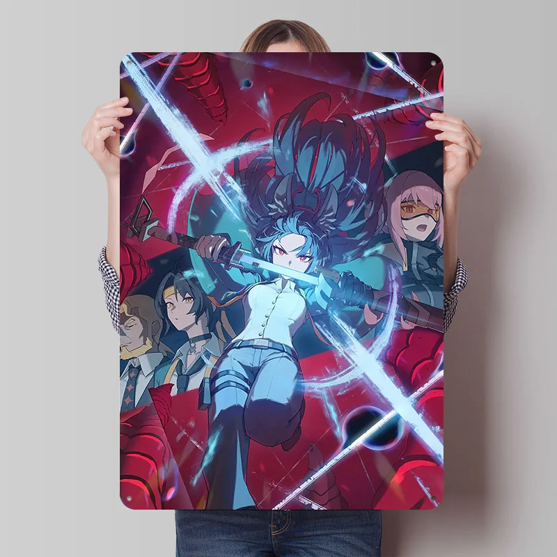 Hoshimi Miyabi Zenless Zone Zero Metal Poster Custom Wall Art Retro Vintage Tinplate Signs for Man Cave Office Decoration Gaming