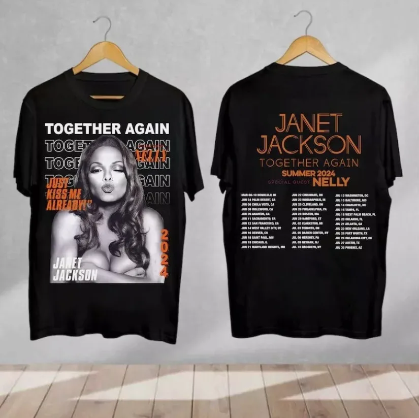 

Janet Jackson Together Again Summer Tour 2024 T-Shirt