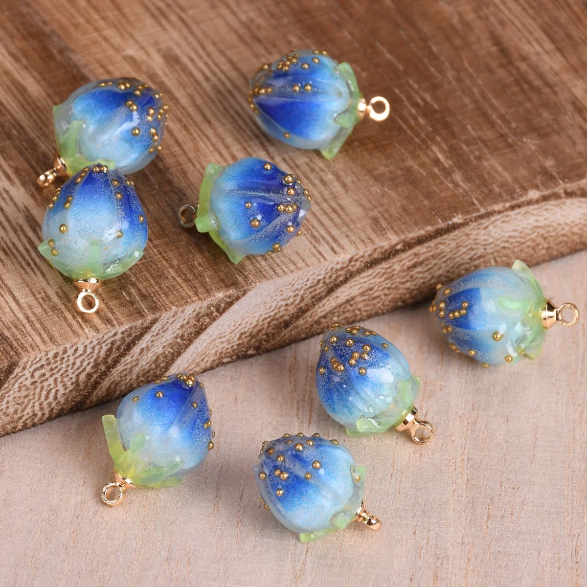 2pcs Strawberry Peach Shape 11mm Acetic Plastic Charms Loose Pendants Beads For Jewelry Making DIY Handmade Crafts Findings