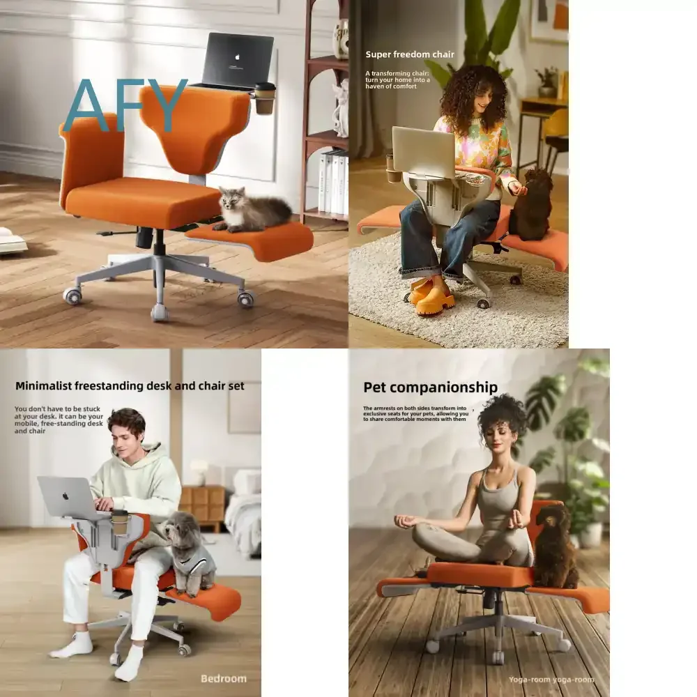 Ergonomic Swivel Chair for Home Office for Pet Lover Comfortable Free Movement Adjustable Height Mesh Back Office Chair