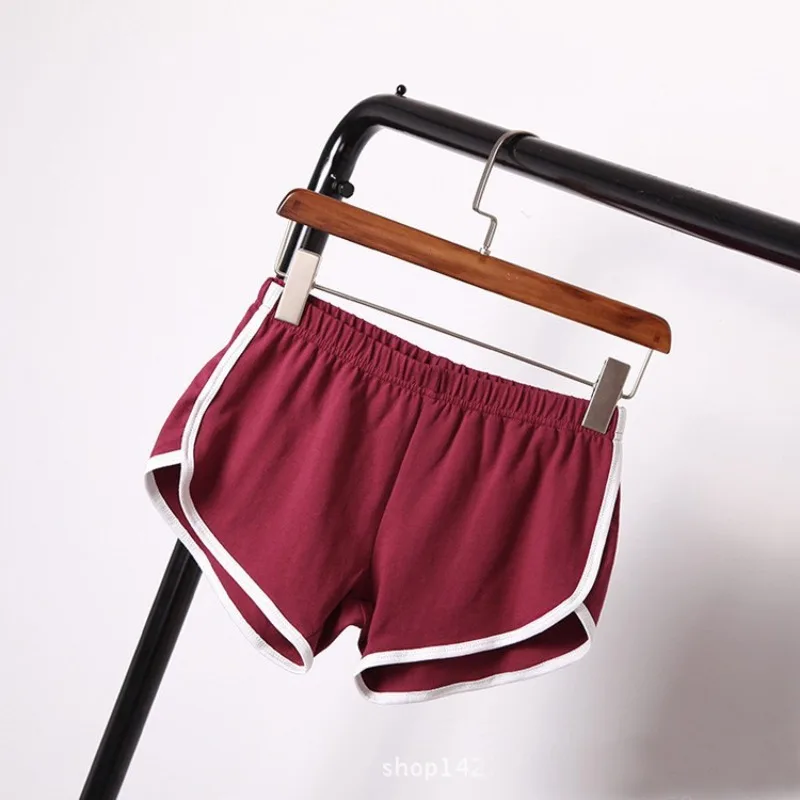 2026 Women's Summer Yoga Beach Shorts Sports Shorts Women's Home Casual Shorts Solid Color Fashion Candy Color Hot Pants Shorts