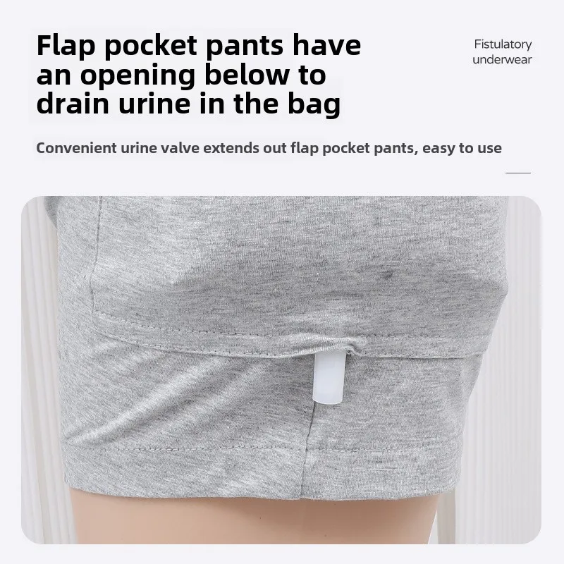 Borsa di drenaggio Pantaloncini con tasca fissa Stoma renale Cholangiorectale Pazienti postoperatori Borsa per stomia Borsa per urina Boxer Uomo Donna