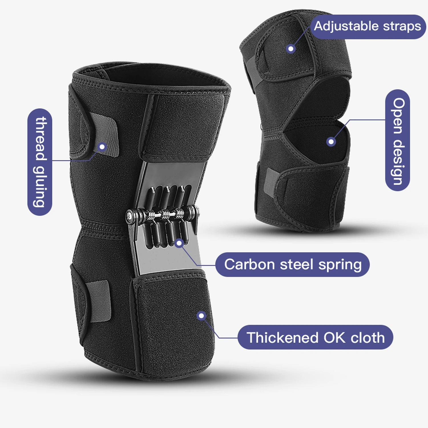 1 PC Knee Joint Booster Outdoor Mountaineering Leg Support Walking Climbing Patella Knee Protection Knee Brace