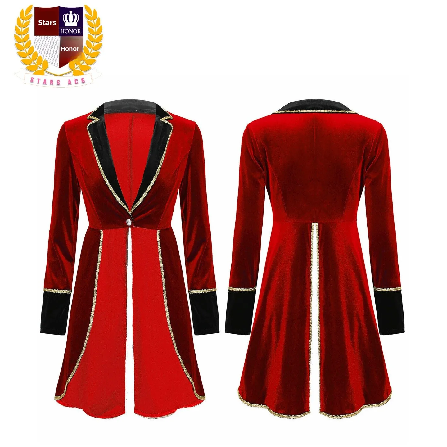  New Women's Adult Tuxedo Jaet Collar loween Costume Performance Stage Costume Chinese Manufacturer Spring Season