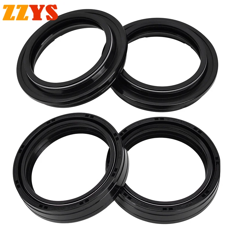 49x60x11 49*60 Motorcycle Front Fork Damper Oil Seal and 49 60 Dust Cover Seal For HARLEY DAVIDSON Dyna Fat Bob Dark Custom FXDF