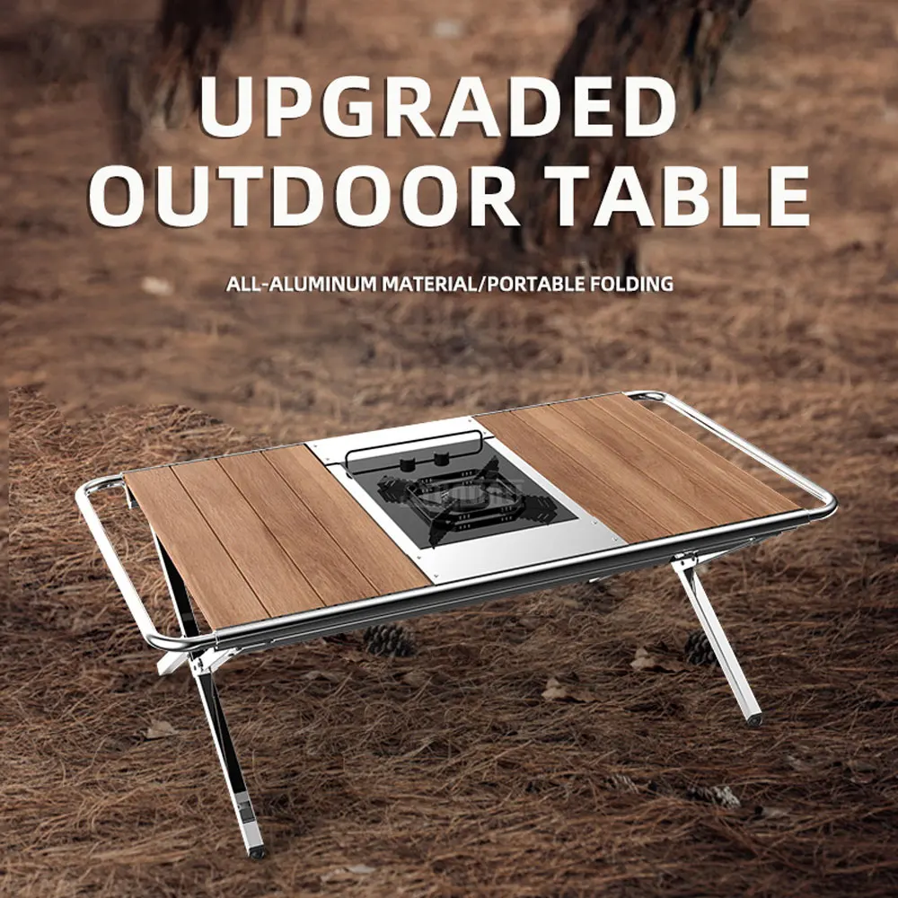 Outdoor Camping Aluminum Alloy Roll-Up Table: IGT Tactical BBQ Multifunctional, Modular, Portable, Folding Roll-Up Table